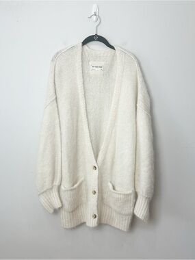 Free People Alpaca Wool Cardigan Cream